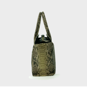 Janet Top handle bag in Python skin