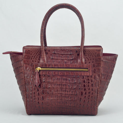 Janet Top handle bag in Caiman Crocodile skin