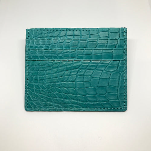 Flat Crocdile skin card case